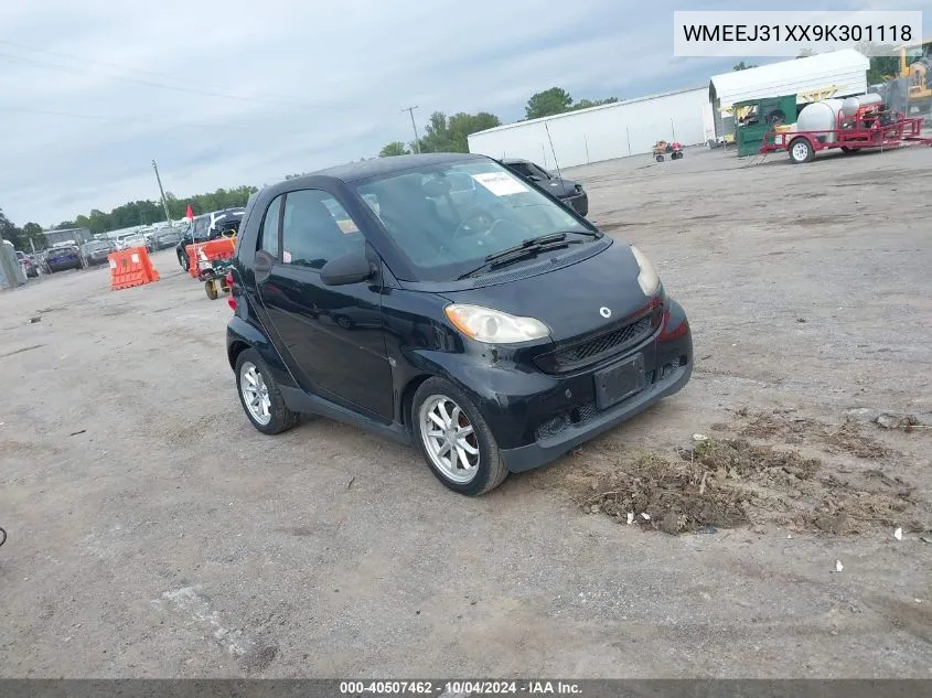 2009 Smart Fortwo Brabus/Passion/Pure VIN: WMEEJ31XX9K301118 Lot: 40507462