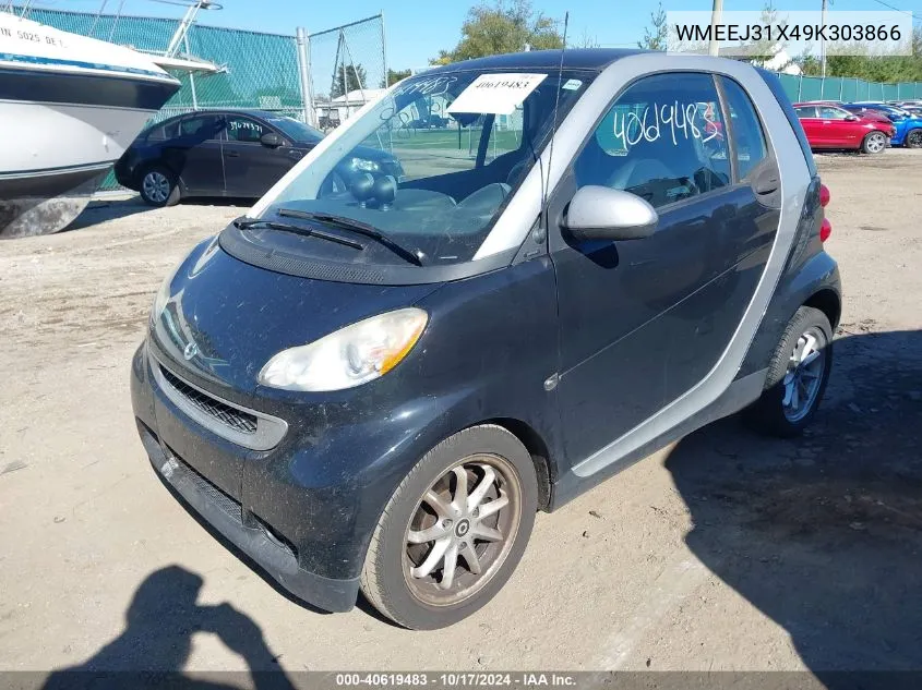 2009 Smart Fortwo Brabus/Passion/Pure VIN: WMEEJ31X49K303866 Lot: 40619483