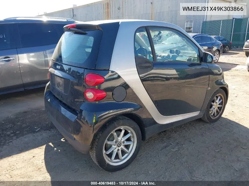 2009 Smart Fortwo Brabus/Passion/Pure VIN: WMEEJ31X49K303866 Lot: 40619483