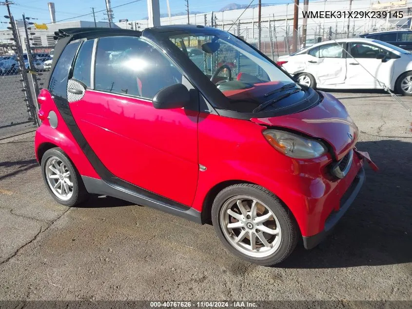 2009 Smart Fortwo Brabus/Passion VIN: WMEEK31X29K239145 Lot: 40767626