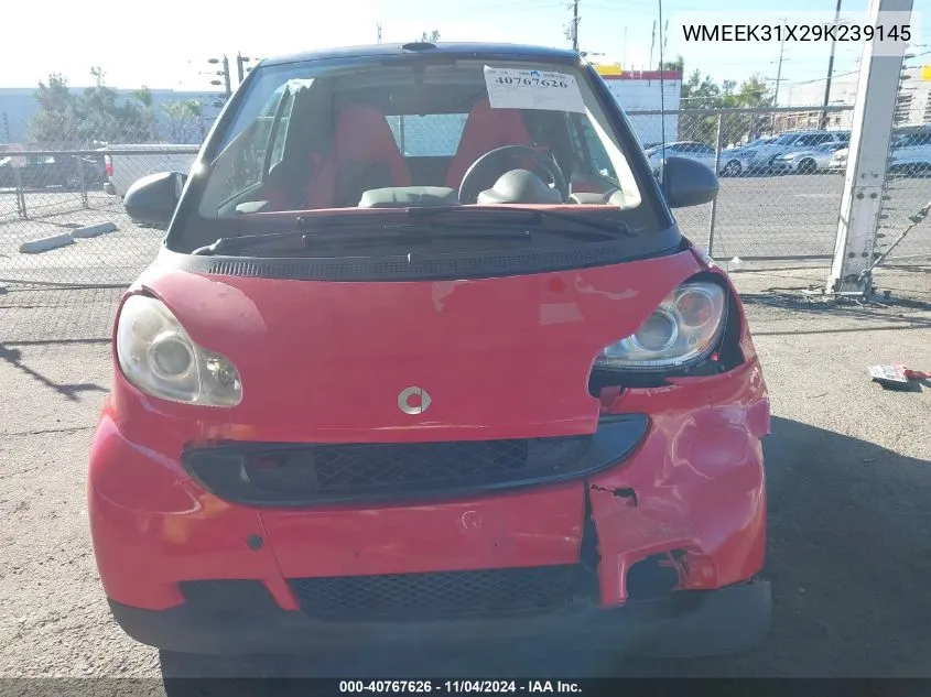 2009 Smart Fortwo Brabus/Passion VIN: WMEEK31X29K239145 Lot: 40767626