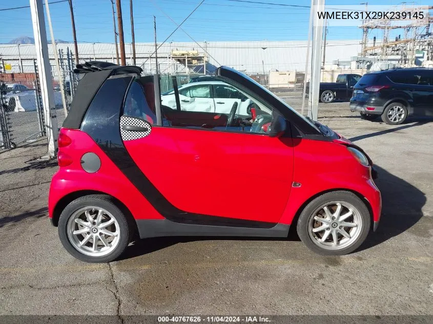 2009 Smart Fortwo Brabus/Passion VIN: WMEEK31X29K239145 Lot: 40767626