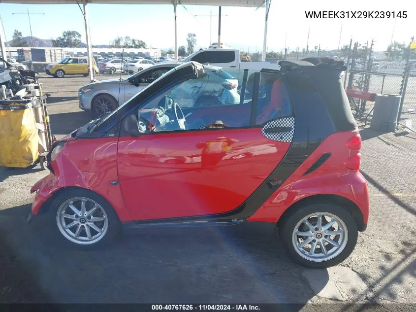 2009 Smart Fortwo Brabus/Passion VIN: WMEEK31X29K239145 Lot: 40767626