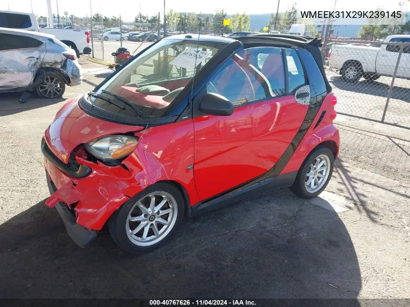 2009 Smart Fortwo Brabus/Passion VIN: WMEEK31X29K239145 Lot: 40767626