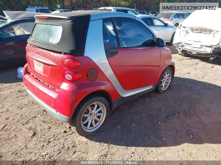 WMEEK31X29K274302 2009 Smart Fortwo Brabus/Passion