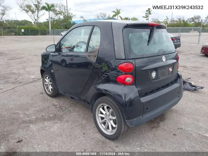 2009 Smart Fortwo Brabus/Passion/Pure VIN: WMEEJ31X39K243532 Lot: 40891685