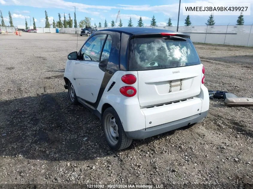 WMEEJ3BA9BK439927 2011 Smart Fortwo