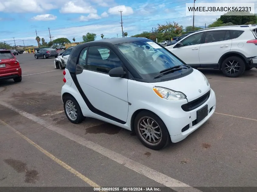 WMEEJ3BA8CK562331 2012 Smart Fortwo Passion/Pure