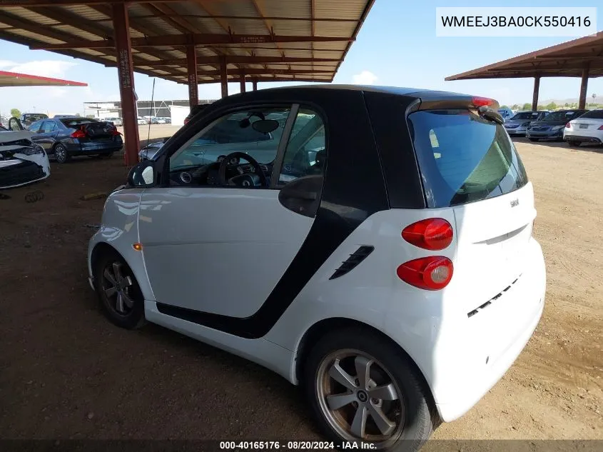 WMEEJ3BA0CK550416 2012 Smart Fortwo Passion/Pure