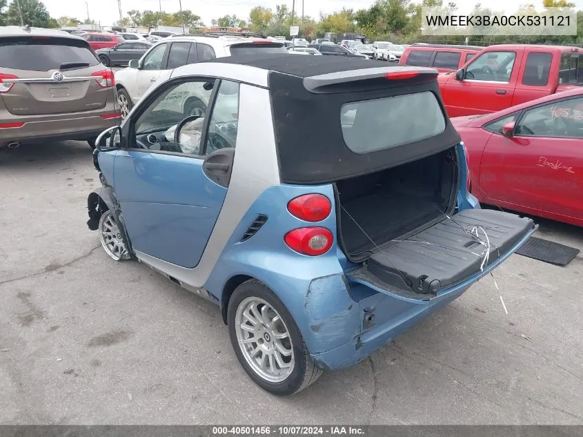 WMEEK3BA0CK531121 2012 Smart Fortwo Passion