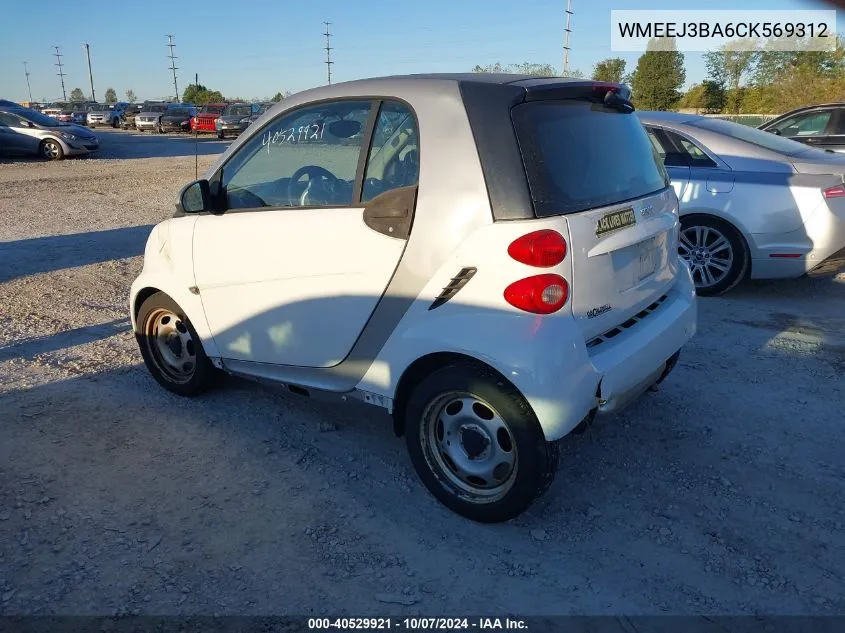 WMEEJ3BA6CK569312 2012 Smart Fortwo Passion/Pure