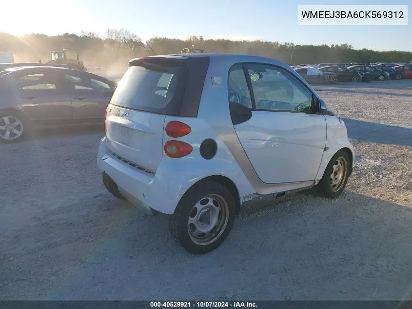 WMEEJ3BA6CK569312 2012 Smart Fortwo Passion/Pure