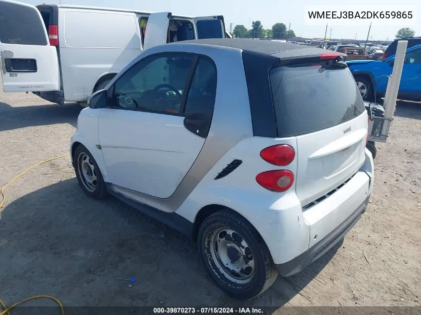 2013 Smart Fortwo Passion/Pure VIN: WMEEJ3BA2DK659865 Lot: 39870273