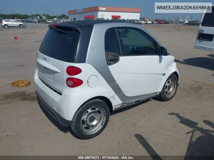 2013 Smart Fortwo Passion/Pure VIN: WMEEJ3BA2DK659865 Lot: 39870273