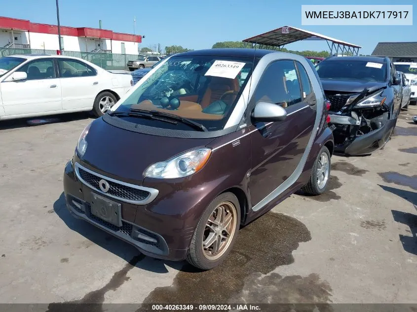 2013 Smart Fortwo Passion/Pure VIN: WMEEJ3BA1DK717917 Lot: 40263349