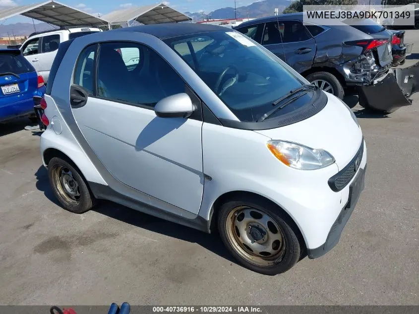 2013 Smart Fortwo Passion/Pure VIN: WMEEJ3BA9DK701349 Lot: 40736916