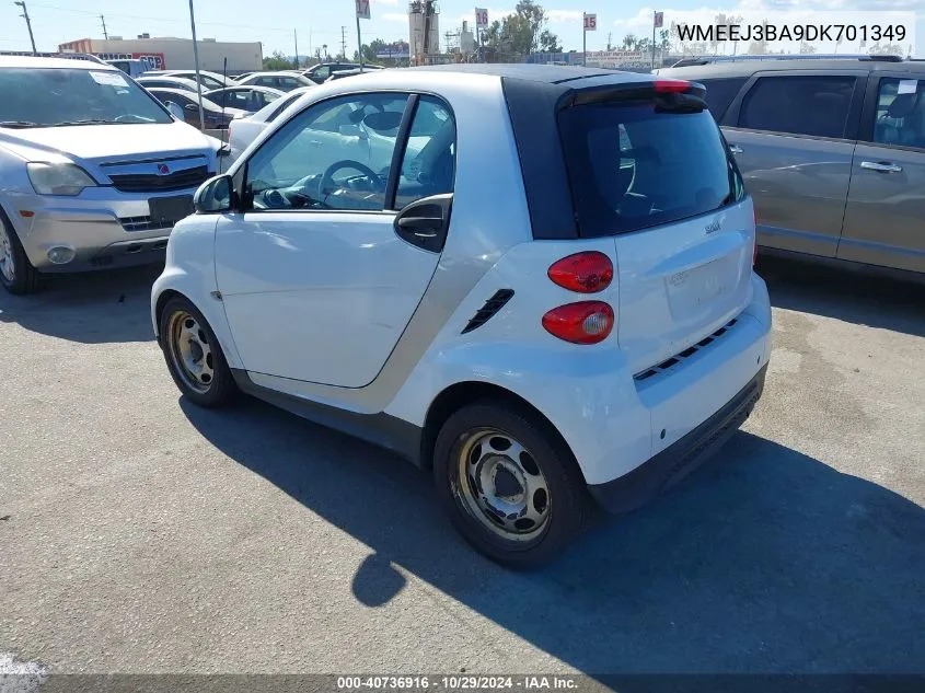 2013 Smart Fortwo Passion/Pure VIN: WMEEJ3BA9DK701349 Lot: 40736916