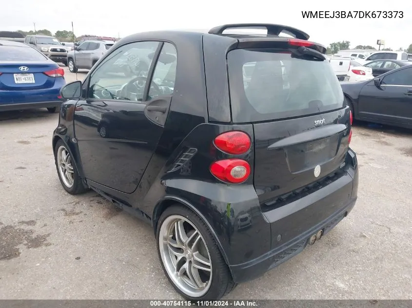 2013 Smart Fortwo Passion/Pure VIN: WMEEJ3BA7DK673373 Lot: 40754115