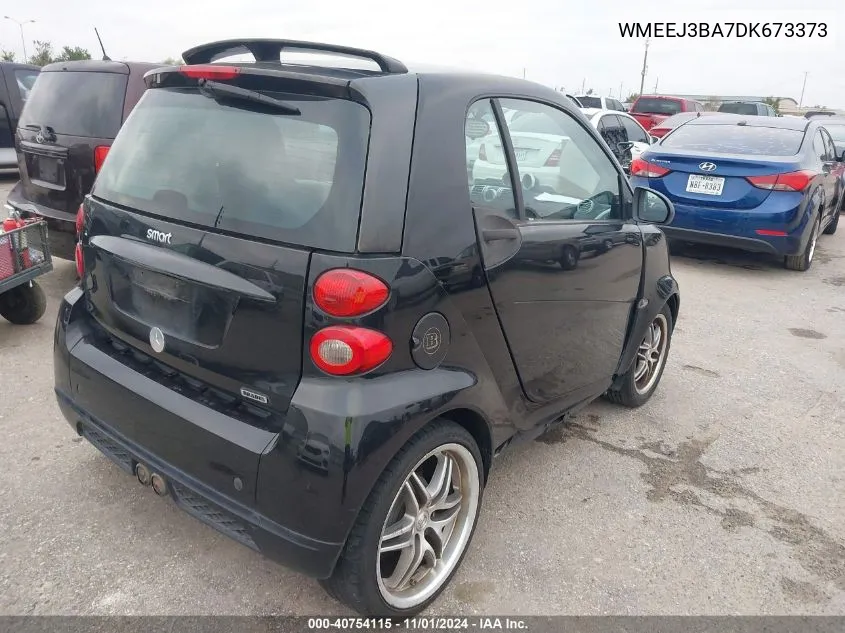 2013 Smart Fortwo Passion/Pure VIN: WMEEJ3BA7DK673373 Lot: 40754115