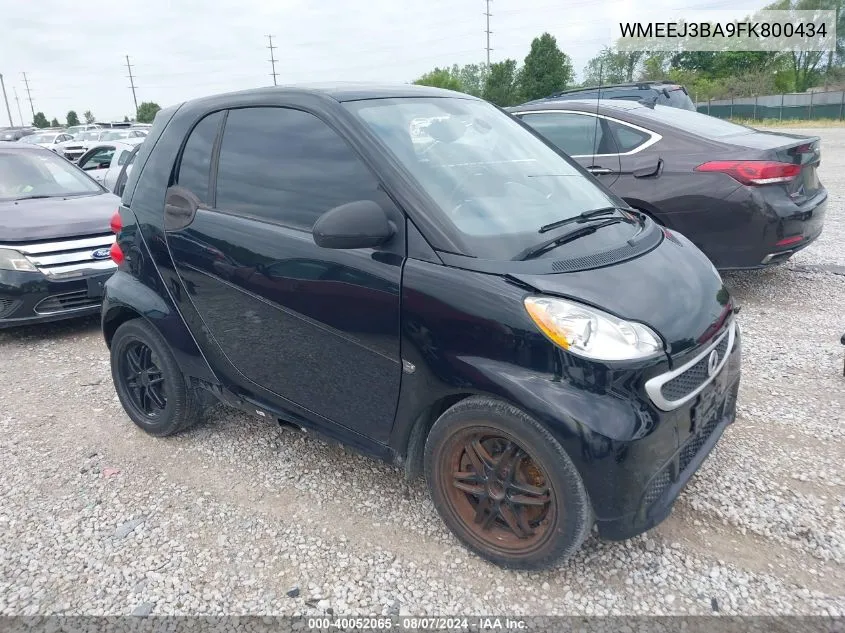 2015 Smart Fortwo Passion/Pure VIN: WMEEJ3BA9FK800434 Lot: 40052065