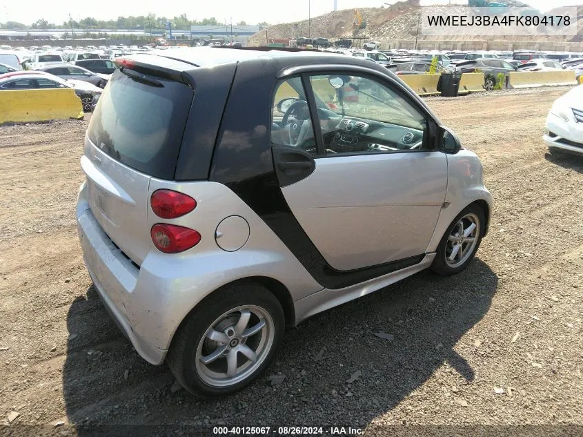 WMEEJ3BA4FK804178 2015 Smart Fortwo Passion/Pure