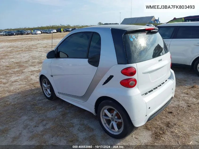 2015 Smart Fortwo Pure/Passion VIN: WMEEJ3BA7FK803493 Lot: 40553060