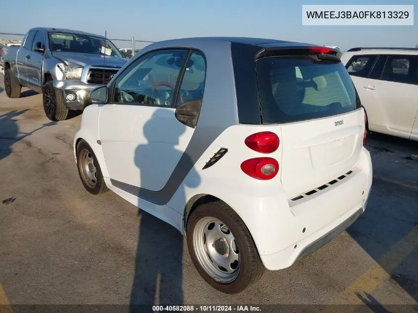 2015 Smart Fortwo Passion/Pure VIN: WMEEJ3BA0FK813329 Lot: 40582088