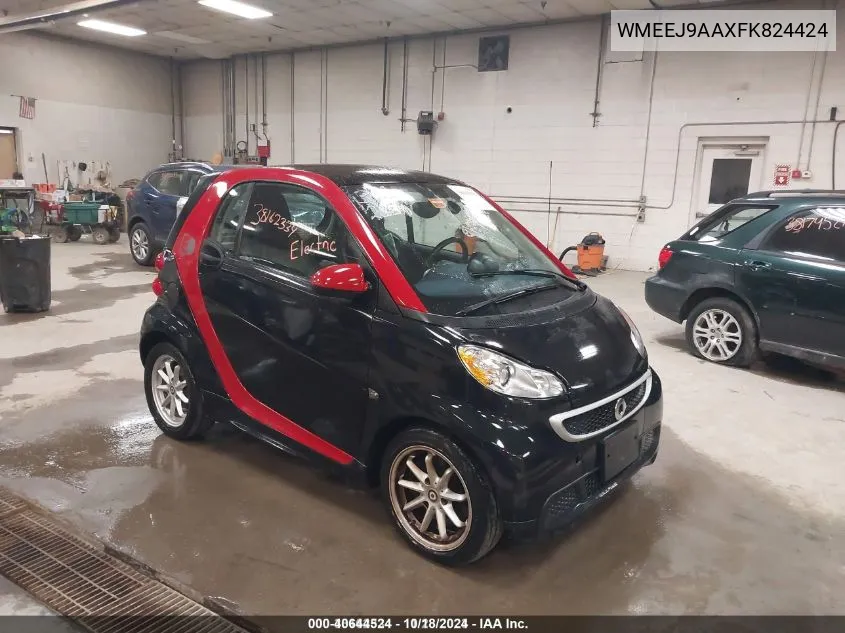 2015 Smart Fortwo Electric Drive Passion VIN: WMEEJ9AAXFK824424 Lot: 40644524