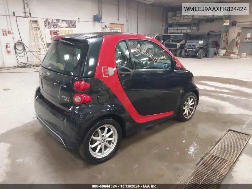 2015 Smart Fortwo Electric Drive Passion VIN: WMEEJ9AAXFK824424 Lot: 40644524