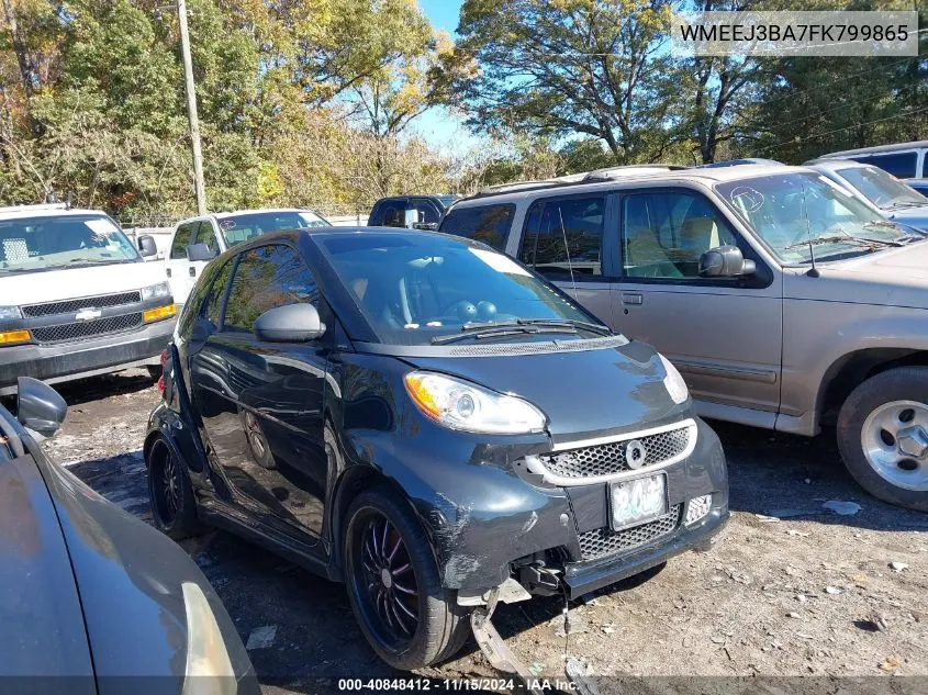 2015 Smart Fortwo Passion/Pure VIN: WMEEJ3BA7FK799865 Lot: 40848412