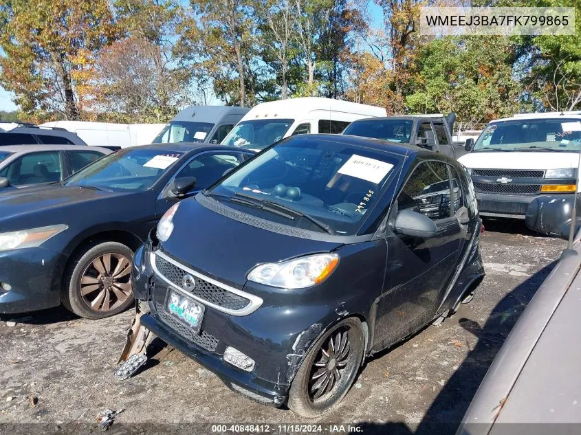 2015 Smart Fortwo Passion/Pure VIN: WMEEJ3BA7FK799865 Lot: 40848412