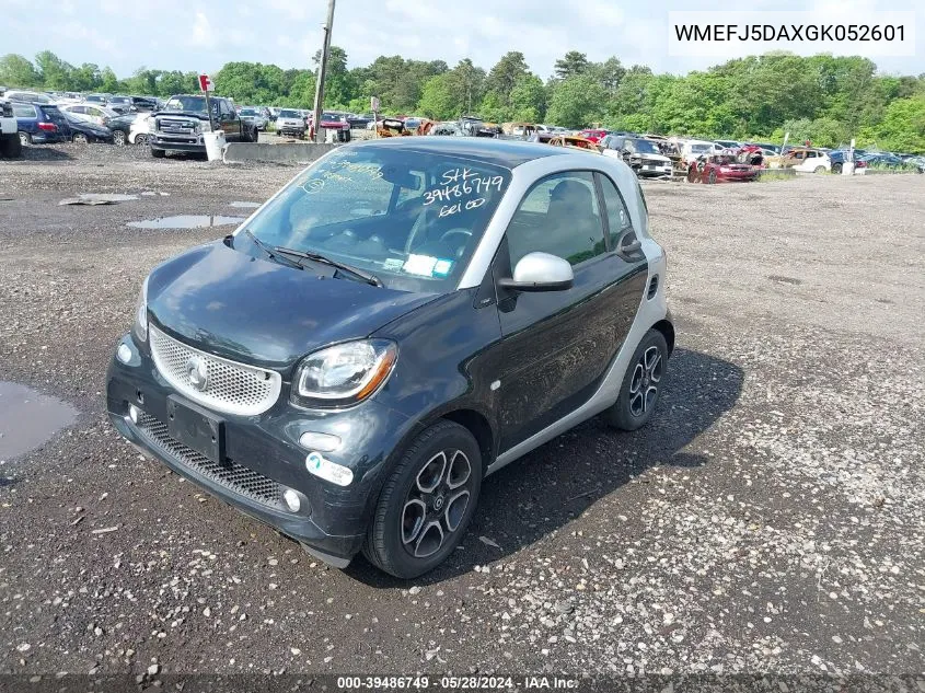 WMEFJ5DAXGK052601 2016 Smart Fortwo Passion/Prime/Proxy/Pure