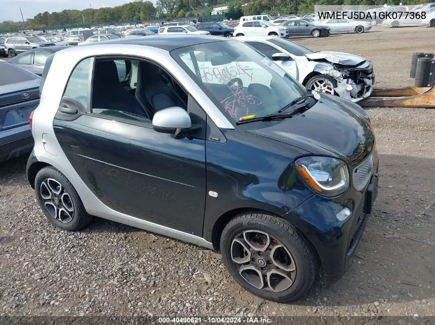 2016 Smart Fortwo Passion/Prime/Proxy/Pure VIN: WMEFJ5DA1GK077368 Lot: 40490621