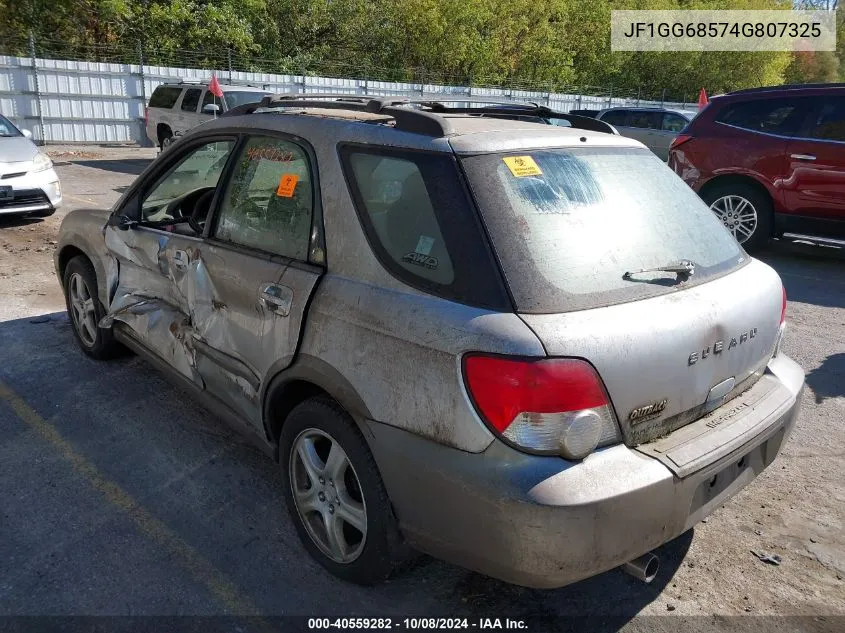 2004 Subaru Impreza Outback Sport VIN: JF1GG68574G807325 Lot: 40559282