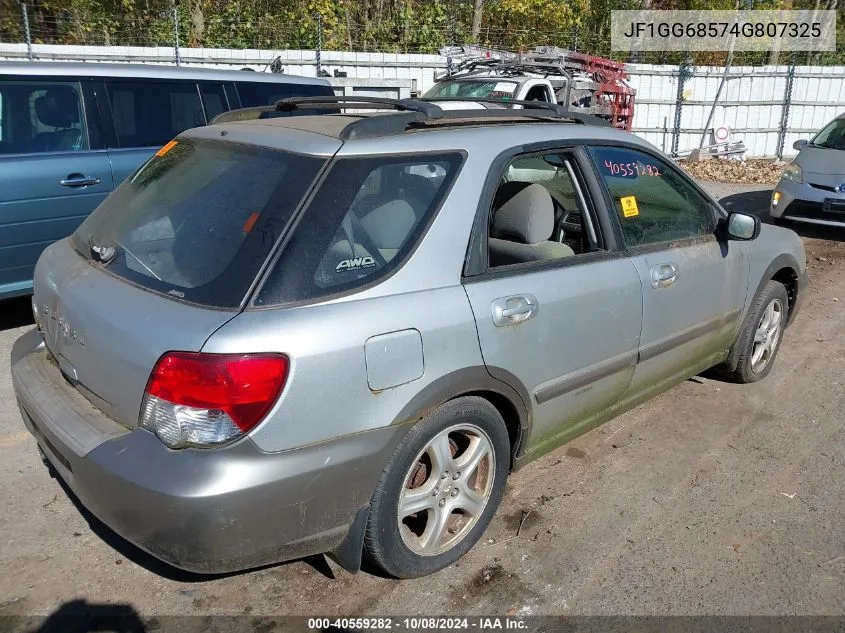 2004 Subaru Impreza Outback Sport VIN: JF1GG68574G807325 Lot: 40559282