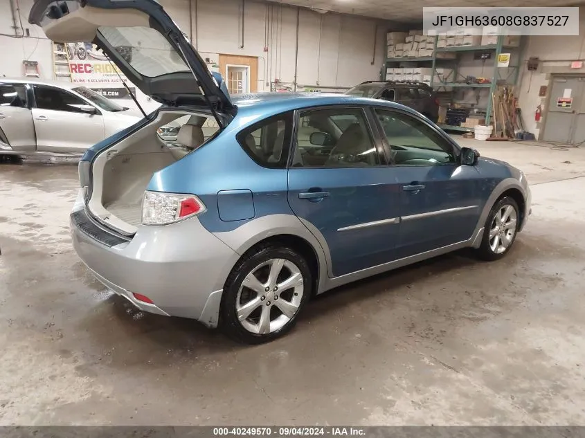 2008 Subaru Impreza Outback Sport VIN: JF1GH63608G837527 Lot: 40249570