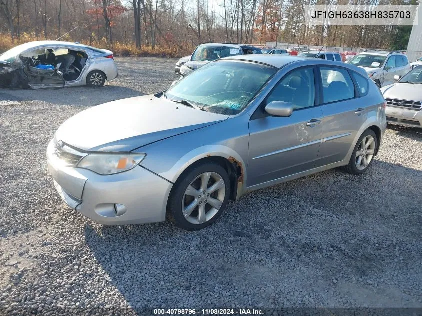 2008 Subaru Impreza Outback Sport VIN: JF1GH63638H835703 Lot: 40798796