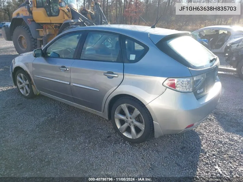 2008 Subaru Impreza Outback Sport VIN: JF1GH63638H835703 Lot: 40798796