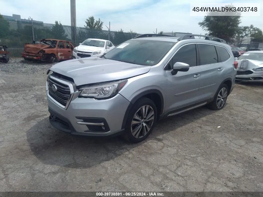 2019 Subaru Ascent Limited VIN: 4S4WMALD9K3403748 Lot: 39738591