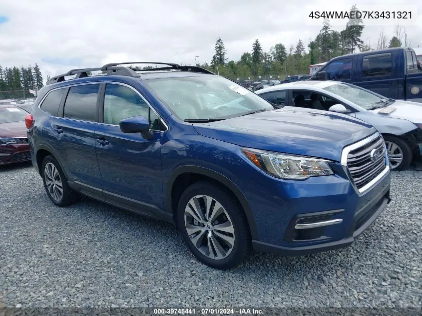 2019 Subaru Ascent Premium VIN: 4S4WMAED7K3431321 Lot: 39745441