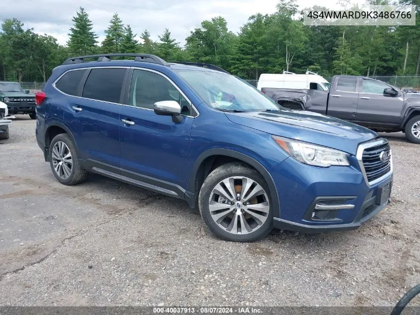 2019 Subaru Ascent Touring VIN: 4S4WMARD9K3486766 Lot: 40037913