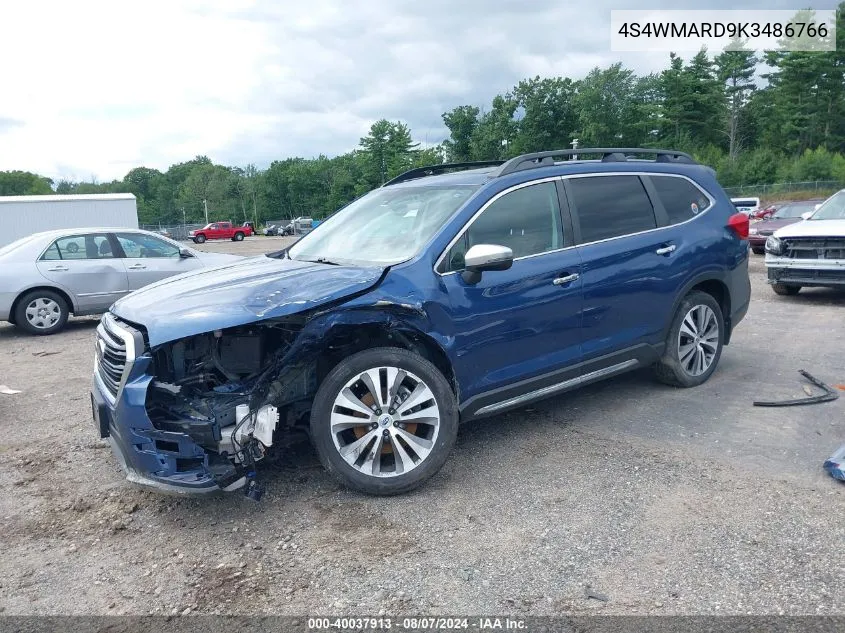 2019 Subaru Ascent Touring VIN: 4S4WMARD9K3486766 Lot: 40037913