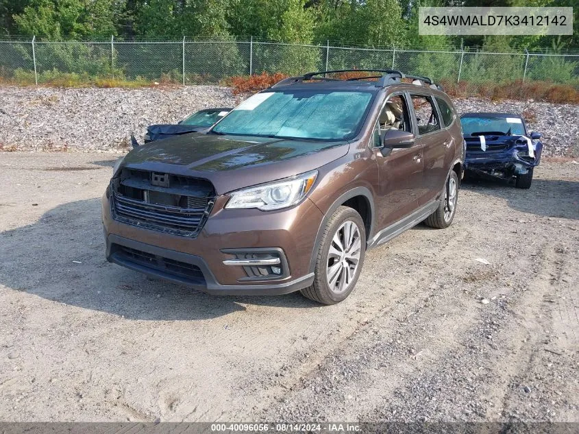 2019 Subaru Ascent Limited VIN: 4S4WMALD7K3412142 Lot: 40096056