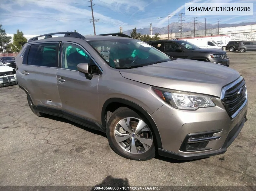 4S4WMAFD1K3440286 2019 Subaru Ascent Premium