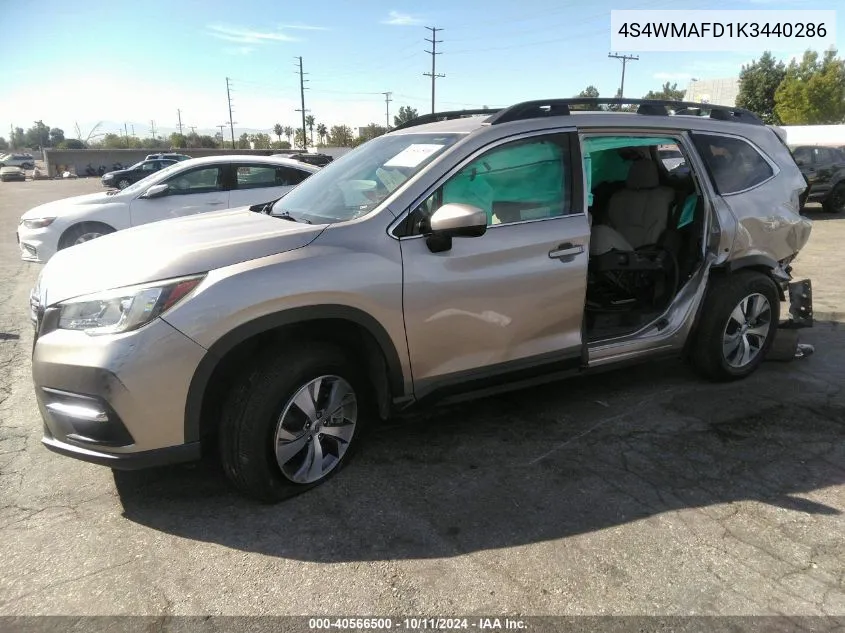 4S4WMAFD1K3440286 2019 Subaru Ascent Premium