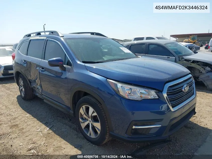 4S4WMAFD2K3446324 2019 Subaru Ascent Premium