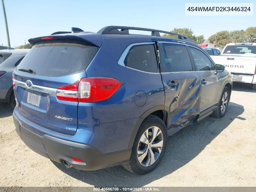 4S4WMAFD2K3446324 2019 Subaru Ascent Premium