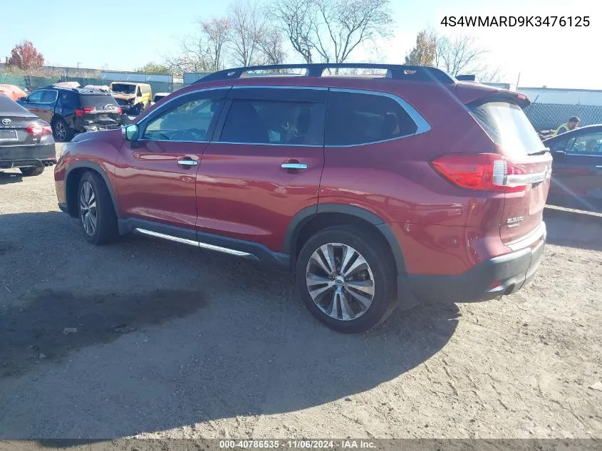 2019 Subaru Ascent Touring VIN: 4S4WMARD9K3476125 Lot: 40786535