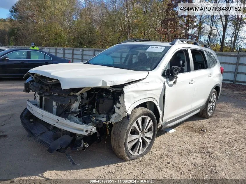 2019 Subaru Ascent Limited VIN: 4S4WMAPD7K3489152 Lot: 40797851