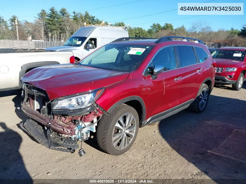 2019 Subaru Ascent Touring VIN: 4S4WMARD7K3425030 Lot: 40810520